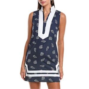 Sail to Sable Sleeveless Classic Tunic Dress Size XL Navy Blue Shell 100% Cotton